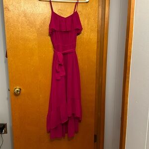 High low dress with matching belt